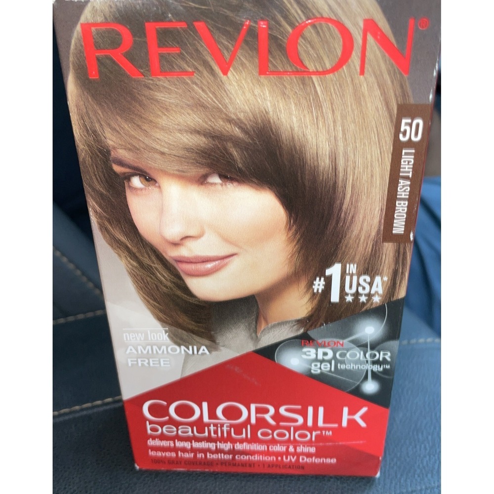 VTG Revlon ColorSilk 50 Light Ash Brown Hair Color Movie Prop Retro Display NIB